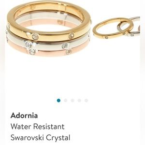 Adorina NWOT Water Resistant Swarovski Crystal Studded Band set